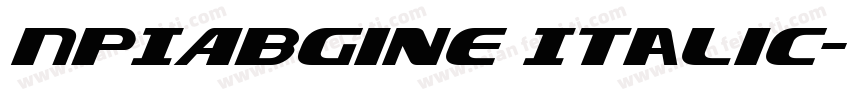 NPIAbgine Italic字体转换